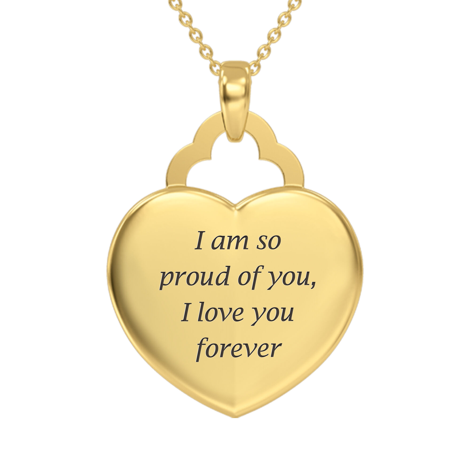 Love you forever heart necklace top