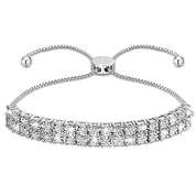 three dozen diamond silver bracelet UK TDDSB a main