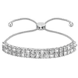 three dozen diamond silver bracelet UK TDDSB a main
