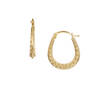 9ct Gold Creole Paradise Earrings, 9CT CREOLE PARADISE EARRINGS UK GCRE b side