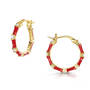 red hot enamel hoop earrings UK REDHE a main