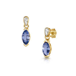 eternal twilight 9ct gold tanzanite earrings UK ETGE a main