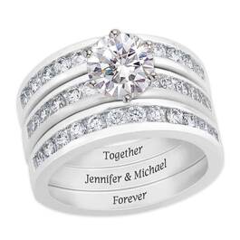 together forever personalised ring set UK CZSR a main