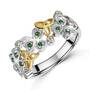 lucky clover silver ring UK LCSR a main