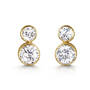 dazzling duo 9ct gold stud earrings UK DDGSE a main