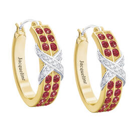 birthstone diamond kiss personalised ear UK BDKPE g seven