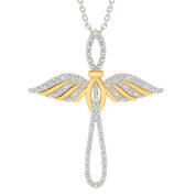 Touched by an Angel Diamond Cross Pendant 10803 0016 a main