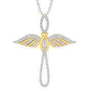 Touched by an Angel Diamond Cross Pendant 10803 0016 a main