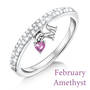 personalised birthstone initial charm si UK BSIR2 b two