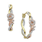 romantic roses silver hoop earrings UK RRSHE2 a main