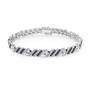 Personalized Black Diamond and Birthstone Bracelet 10776 0019 d april