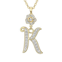 Diamond Rose Initial Pendant 12023 0016 k pendant