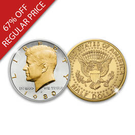the gold and silver kennedy half dollar UK DKGS a main