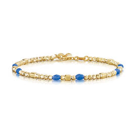 sky blue crystals and diamond cut beaded italian bracelet UK SBIB a main