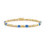 sky blue crystals and diamond cut beaded italian bracelet UK SBIB a main