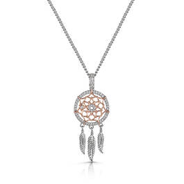 sweet dreams and feather rosa pendant UK SDFRP a main