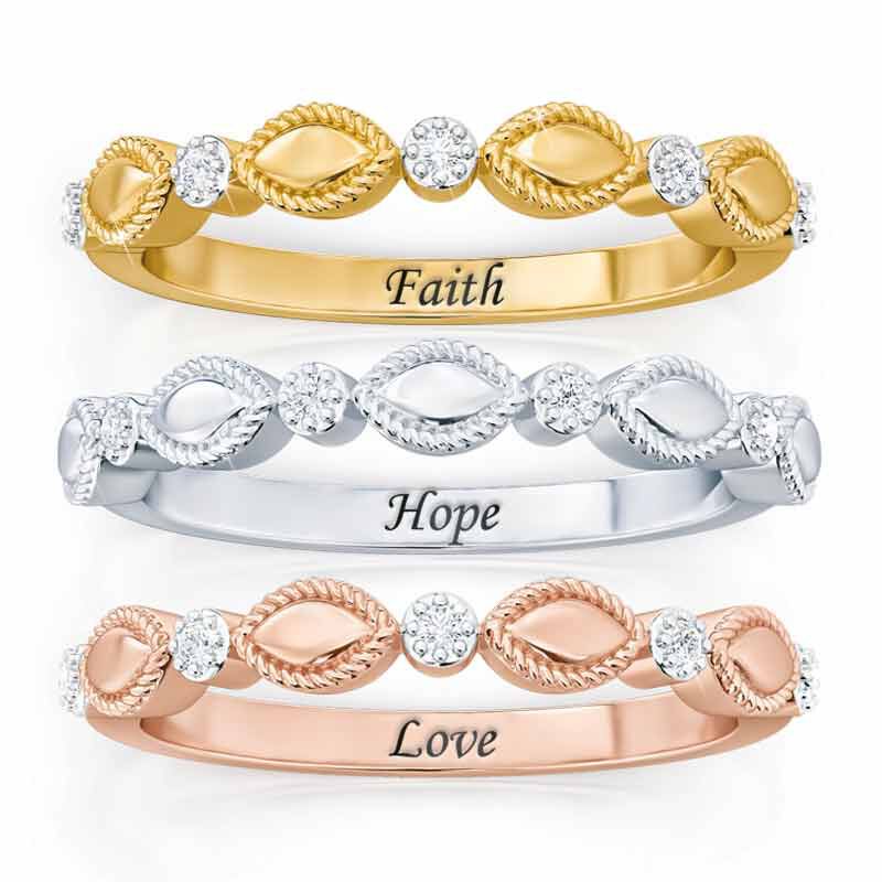 Faith hope on sale love stackable rings