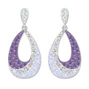 lavender bloom crystal drop earrings UK LBCDE2 a main