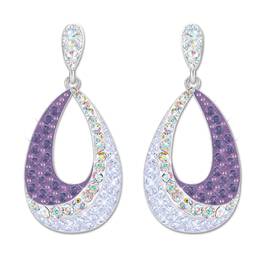 lavender bloom crystal drop earrings UK LBCDE2 a main