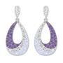 lavender bloom crystal drop earrings UK LBCDE2 a main