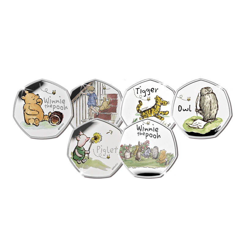 the winnie the pooh silver proof set UK WPPS b two