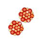 fire opal cluster earrings UK FOCE a main