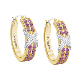 birthstone diamond kiss personalised ear UK BDKPE j ten