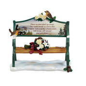 always in my heart robin bench ornament UK AMHRB b two