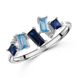 9ct white gold swiss blue topaz baguette UK WSBTR a main