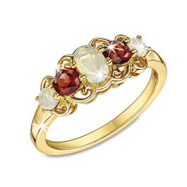 venus and mars opal and garnet ring UK VMOGR a main