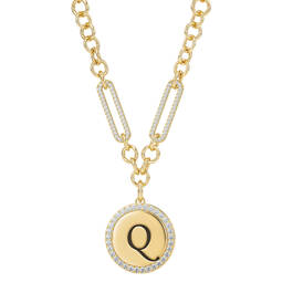 Sparkling Initial Pendant 11433 0012 q initial q