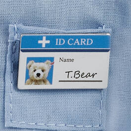 Steiff NHS 75th Anniversary Bear UK SNHSB2 d idcard inset