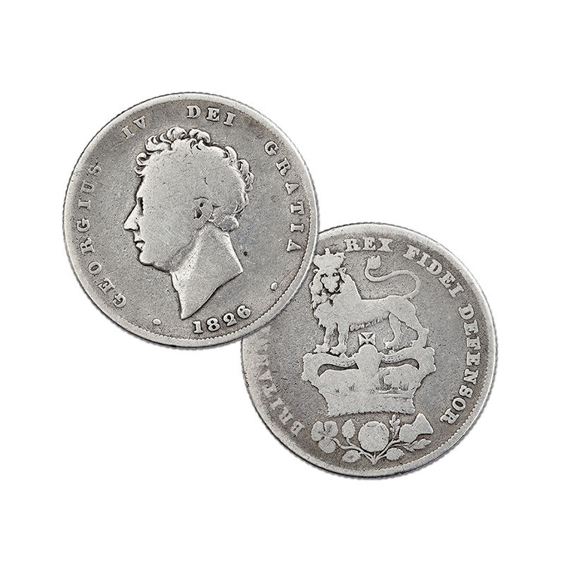 the georgian silver shillings UK KGS e five
