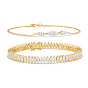 Magnificent Marquise 18 Carat Tennis Bracelet with FREE Matching Bracelet 12026 0013 a main