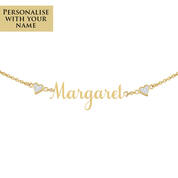personalised name diamond necklace UK PSDN a main