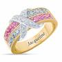 birthstone beauty diamond kiss personalised ring UK BSDKR j oct