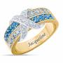 birthstone beauty diamond kiss personalised ring UK BSDKR l dec