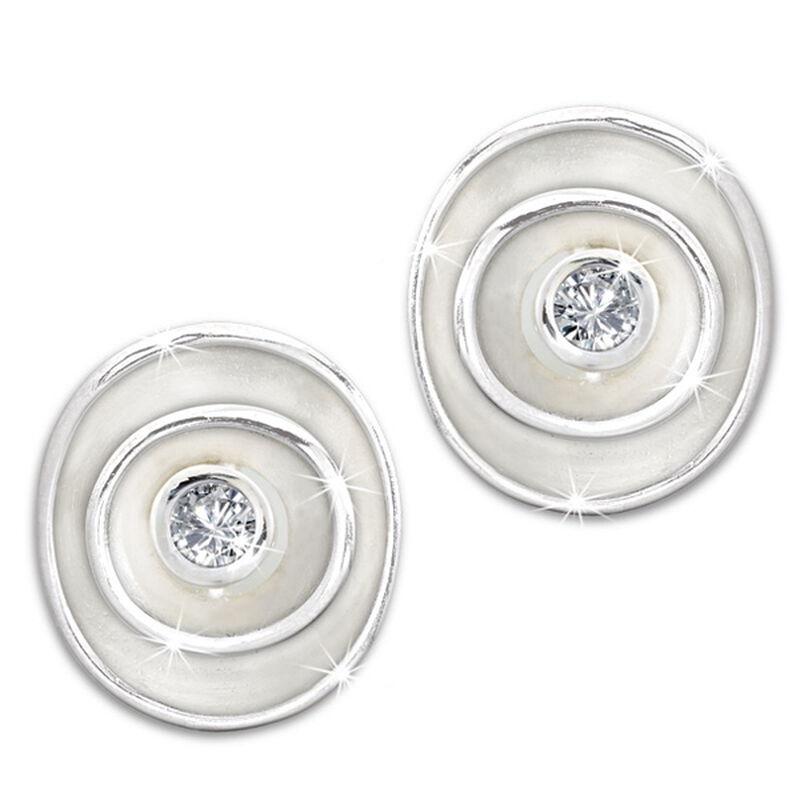 silver swirl earrings UK SWE a main