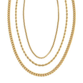 mens golden trio chain set UK MGCTS a main