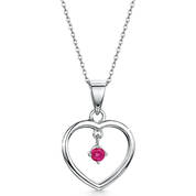 gift of love silver ruby pendant UK GOLSRP a main