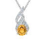 Genuine Birthstone & Diamond Pendant, Genuine Birthstone Diamond Pendant 11573 0012 k november