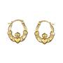 9ct gold claddagh creole earrings UK GCCE a main