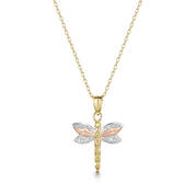 9ct gold dragonfly dreams pendant with free earrings UK GODFS a main