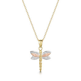 9ct gold dragonfly dreams pendant with free earrings UK GODFS a main