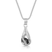 mystical encased black crystal pendant with free earrings UK EBCPS a main