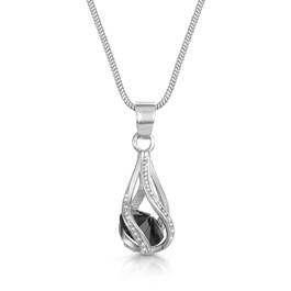 mystical encased black crystal pendant with free earrings UK EBCPS a main