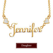 daughter personalised name diamond neckl UK DPSDN a main