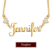 daughter personalised name diamond neckl UK DPSDN a main