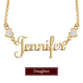 daughter personalised name diamond neckl UK DPSDN a main