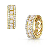 pearl radiance hoop earrings UK PERE a main